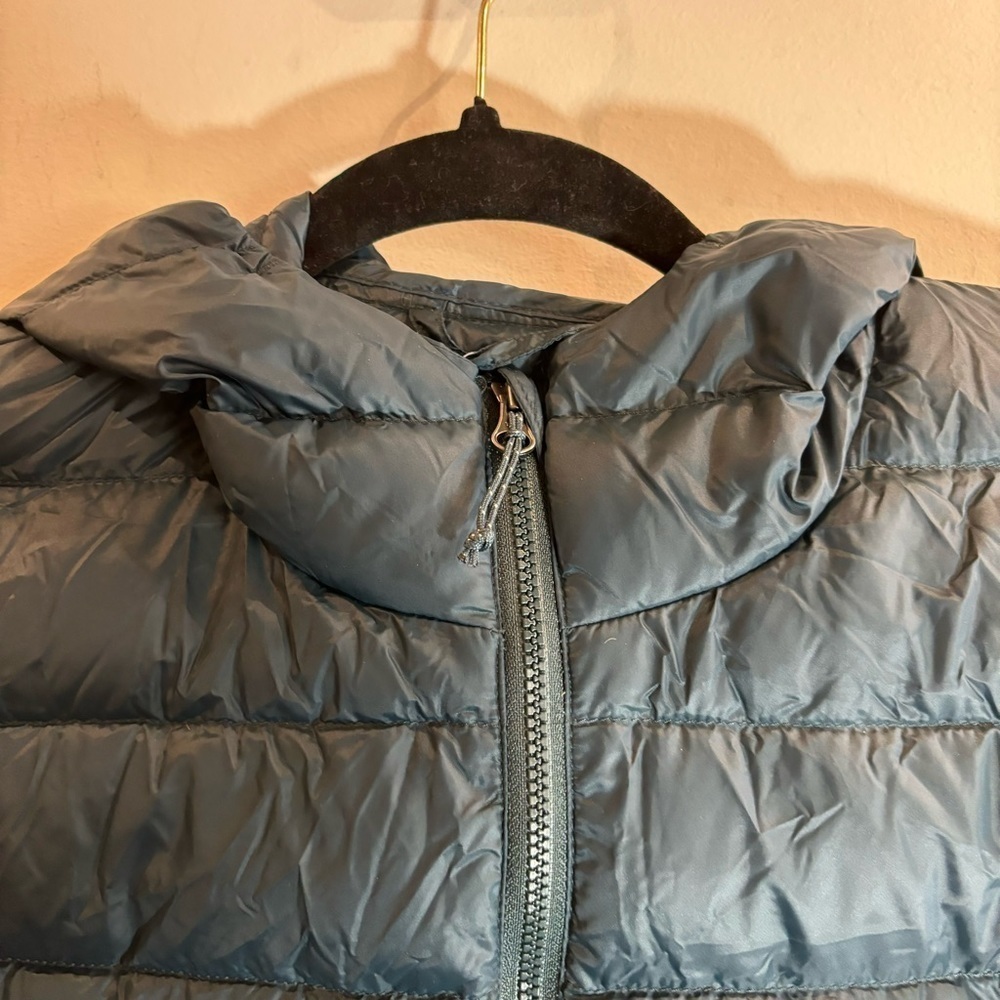 EDDIE BAUER Sz XS CirrusLite Grey Goose Down Slim Puffer Coat Hooded Parka NEW - Picture 7 of 15